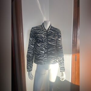 Zebra Print Women's Bomber Jacket